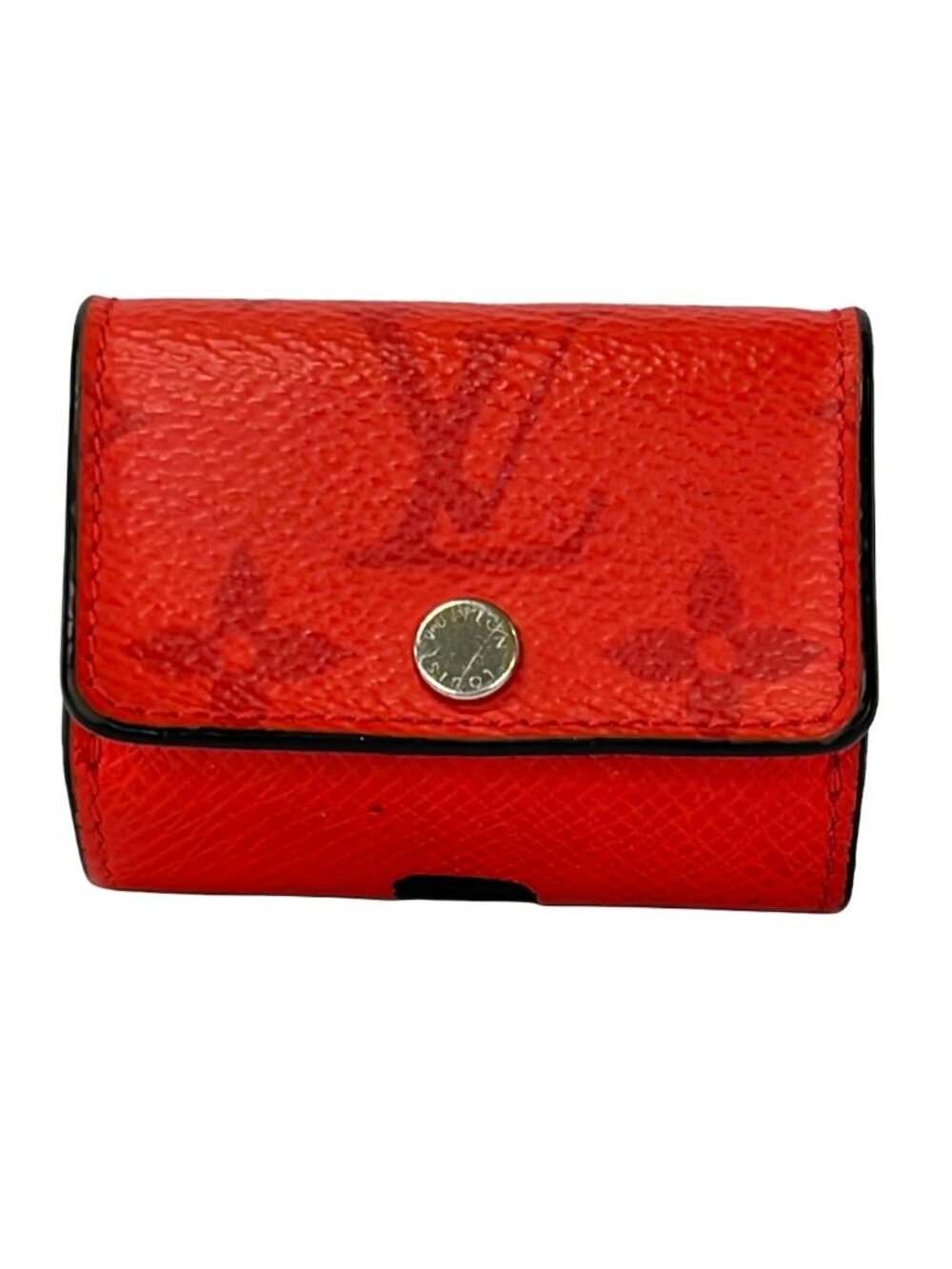 Louis Vuitton Pouch Taigarama Earphones Rouge Leather Cowhide